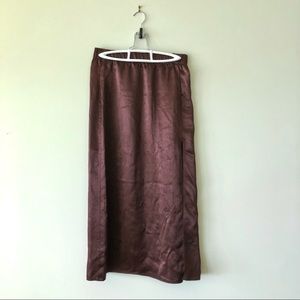 BABATON Aritzia Satin Midi Skirt
